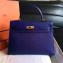 Hermes Kelly 28cm/32cm Bag In Original Epsom Leather With Gold/Sliver Hardware Dark Blue