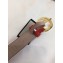Gucci Width 2.5cm Calfkin Round Buckle Belt Red/Gold 2018