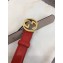 Gucci Width 2.5cm Calfkin Round Buckle Belt Red/Gold 2018