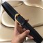Louis Vuitton Calfskin Stripe Trim Belt Black/Gold 2018