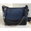 Chanel Croco Pattern Gabrielle Small/Medium Hobo Bag A91810/A93824 Dark Blue/Black 2018