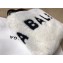 Balenciaga Shearling Small Shopper Tote  with Contrasting Logo White 2018