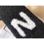 Balenciaga Shearling Small Shopper Tote  with Contrasting Logo Black 2018