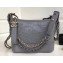 Chanel Croco Pattern Gabrielle Small/Medium Hobo Bag A91810/A93824 Gray 2018