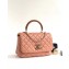 Chanel Knock On Wood Top Handle Flap Bag A57342 Apricot 2018