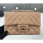 Chanel Lambskin Quilted Leather Classic Flap Bag A1116 Apricot/Gold