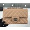 Chanel Lambskin Quilted Leather Classic Flap Bag A1116 Apricot/Silver