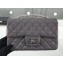 Chanel Lambskin Quilted Leather Classic Flap Bag A1116 Grey/Silver