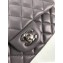 Chanel Lambskin Quilted Leather Classic Flap Bag A1116 Grey/Silver