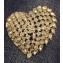 Saint Laurent Heart-shaped Brooch With Multi-faceted Baguette Gold 2018