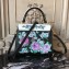 Dolce & Gabbana Calf Leather Welcome Handbag With Flower Print Black/White 2018
