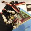 Gucci Bee Necklace with Crystals and Pearls 527133 Aged Gold 2018
