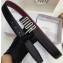 Dior Black Leather Belt 38MM Width Silver DIOR Buckle 2018