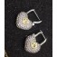 Louis Vuitton Crazy in Lock Strass Earrings Silver 2018