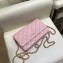 Chanel Lambskin Leather Quilting Wallet On Chain WOC Bag Pink