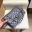 Chanel Classic Flap Medium Bag A1112 Dark Grey in Original Leather with Gold/ Hardware 2018