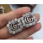 Gucci GG Crystal Square Stud Earrings Silver 2018 