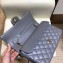 Chanel Classic Flap Medium Bag A1112 Dark Grey in Original Leather with Gold/ Hardware 2018
