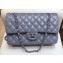 Chanel Classic Flap Medium Bag A1112 Dark Grey in Original Leather with Silver/ Hardware 2018