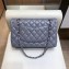 Chanel Classic Flap Medium Bag A1112 Dark Grey in Original Leather with Silver/ Hardware 2018