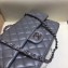 Chanel Classic Flap Medium Bag A1112 Dark Grey in Original Leather with Silver/ Hardware 2018