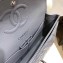 Chanel Classic Flap Medium Bag A1112 Dark Grey in Original Leather with Silver/ Hardware 2018