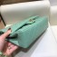 Chanel Classic Flap Medium Bag A1112 Light Green in Original Leather with Gold/ Hardware 2018