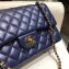Chanel Classic Flap Medium Bag A1112 Navy Blue in Original Leather with Gold/ Hardware 2018