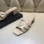 Saint Laurent Slide Heel Sandal In Leather With Intertwining Straps Apricot 2018