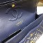 Chanel Classic Flap Medium Bag A1112 Navy Blue in Original Leather with Gold/ Hardware 2018