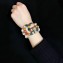 Gucci Crystal Double G Bracelet ‎519658 Aged Gold 2018