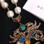 Gucci Crystal Double G Necklace 515830 Aged Gold Finish 2018