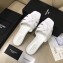 Saint Laurent Slide Sandal In Leather With Intertwining Straps White 2018