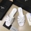 Saint Laurent Slide Sandal In Leather With Intertwining Straps White 2018