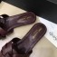 Saint Laurent Slide Sandal In Leather With Intertwining Straps Burgundy 2018