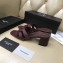 Saint Laurent Heel Slide Sandal In Leather With Intertwining Straps Burgundy 2018