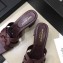 Saint Laurent Heel Slide Sandal In Leather With Intertwining Straps Burgundy 2018