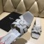 Saint Laurent Heel Slide Sandal In Leather With Intertwining Straps Grey 2018