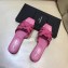 Saint Laurent Lizard Textured Slide Sandal In Leather With Intertwining Straps Hot Pink 2018