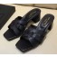 Saint Laurent Lizard Textured Heel Slide Sandal In Leather With Intertwining Straps Black 2018