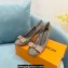 Louis Vuitton Heel 7cm leather and Monogram Bow Popi Pumps Gray 2022