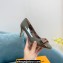 Louis Vuitton Heel 7cm leather and Monogram Bow Popi Pumps Gray 2022