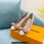 Louis Vuitton Heel 7cm leather and Monogram Bow Popi Pumps Beige 2022