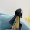 Mach & Mach Heel 12.5cm Platform 3cm Satin Sandals Black 2022