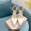 Mach & Mach Heel 12.5cm Platform 3cm Satin Sandals White 2022