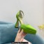 Mach & Mach Heel 12.5cm Platform 3cm Satin Sandals Green 2022