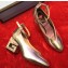 Gucci Mid-Heel 7cm Pumps With Crystal G Heel 548853 Silver 2019