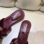Saint Laurent Slide Sandal In Patent Leather With Intertwining Straps Burgundy 2018