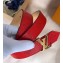  Louis Vuitton Monogram Vernis Leather Belt 30mm Width Red 