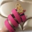 Ferragamo Saffiano Calf Leather Belt 25mm Width Hot Pink